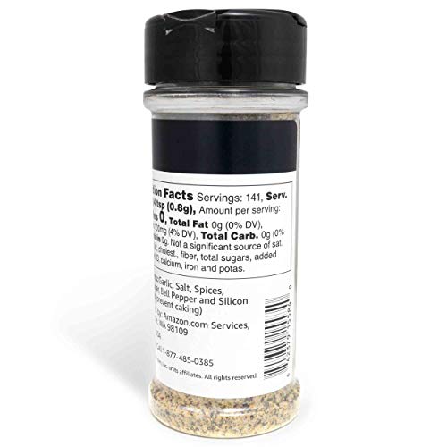 AMAZON BRAND – HAPPY BELLY BLACK GARLIC PEPPER, 4 OUNCE (PACK OF 1)