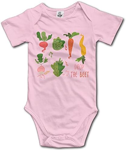 PiggyWiggy Drop The Beet Vegetable Music Band Concert Cute Short Sleeve Baby Girl Clothes Jumpsuit Unisex