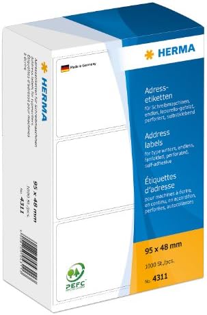 HERMA GmbH Herma 95 X 48 Mm Paper Matt Address Labels - White (Pack of 1000)