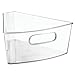 mDesign Lazy Susan Storage Bin with Handle for Kitchen Cabinets, Pantry - 1/8 Wedge, Pack of 2, Clear