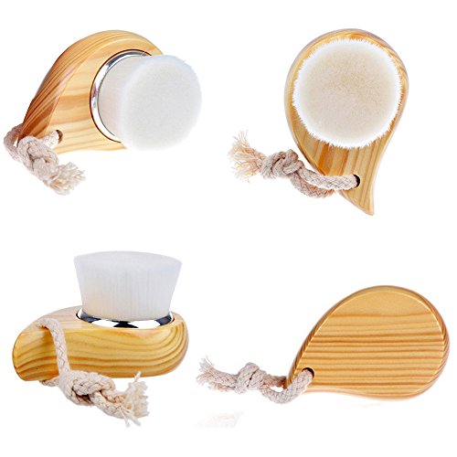 Facial Cleansing Brush, Natural Wood &Bristle Pore Face Brush, Facial Skin Care Tool Beauty Complexion Makeup Accessories