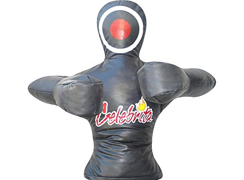 Celebrita MMA Punching Bag Grappling Dummy - Standing - hands on chest MMA362 Vinyl-Black 70" Up to 55kg/121 lb