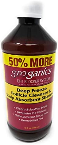 Groganics Deep Freeze Follicle Cleanser & Scalp Abosorbent Shampoo 12oz