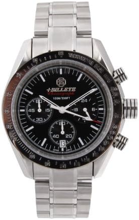 Bilette Japan Mens Stainless Steel Chronograph Watch - BL0023-SSBWH