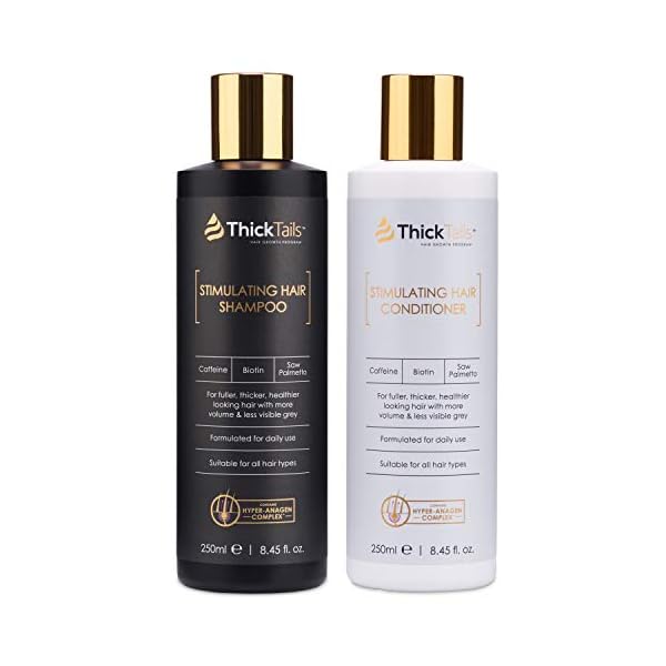 ThickTails Hair Growth Shampoo and Conditioner - (2-Pack) For Women With Thinning Hair Breakage Due to Menopause, Stress…