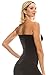 Kurve Women’s Strapless Tube Top - Long Length Seamless Bandeau Stretch Sexy Cami Tops, UV Protective Fabric UPF 50+ (Made in USA), Black, Large/X-Large