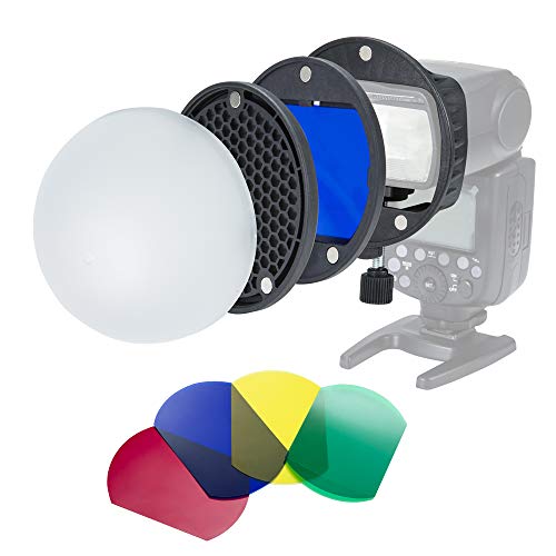 INSSTRO Flash Diffuser Light Softbox Speedlite Flash Accessories Kit with Universal Mount Adpater for Canon, for Nikon, for Sony, for Godox Speedlight, and YONGNUO Speedlite