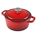 Zelancio Cookware 3-Quart Enameled Cast Iron Dutch Oven Cooking Dish with Lid, Cayenne Red