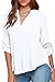 YMING Women's Long Sleeve Button Down Chiffon Blouse Shirt Top