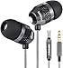Betron B25 Earphone with Powerful Bass and Dynamic Sound, Noise Isolating, Replaceable Earbuds, Portable Headphones, Compatible with iPhone, iPad, MP3 Players, Samsung, Android Devices and More, Black primary