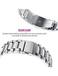 V MORO Correa Milanesa Compatible con Gear S3 Frontier Classic correas 0.866 in Acero Inoxidable Metal Pulsera para Samsung Galaxy Watch 1.811 in Gear S3 Smartwatch