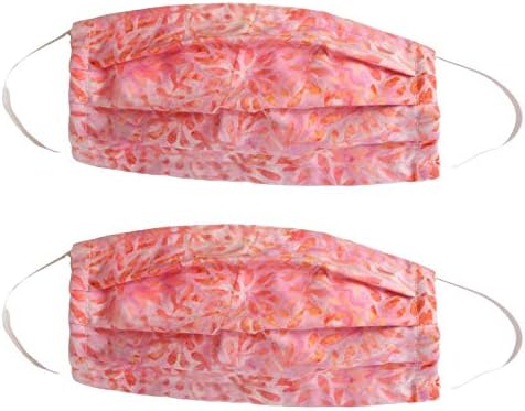 Mosaic 2-Pack Reusable Face Mask (Pink Flowers) Washable for Men and Women