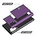 SAMONPOW Wallet Cover for Galaxy Note 10 Plus Case with Card Holder Dual Layer Hybrid Shell Heavy Duty Protection Shockproof Soft Rubber Bumper Cover Case for Galaxy Note 10 Plus 6.8 inch Purple