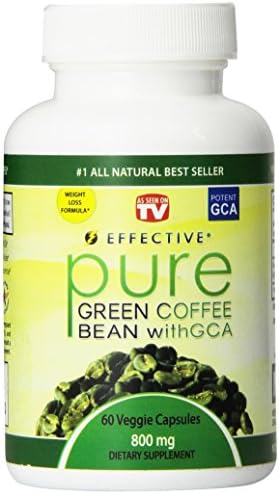 Effective PURE GREEN COFFEE BEAN Extract - As Seen On TV - MAX STRENGTH FAT BURNER - Diet Pills - Premium Formula - 100% Pure - Natural Organic - 4800 mg Daily - POTENT 50% GCA - FAST WEIGHT LOSS - Plus Appetite Suppressant - 100% LIFETIME GUARANTEE - 60 Pure Veggie Capsules