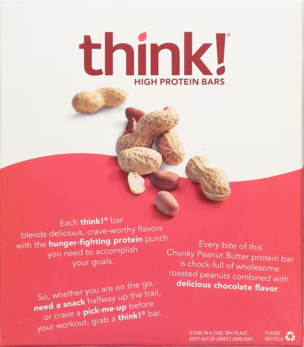 THINK THIN CHUNKY PEANUT BUTTER, 5 BARS