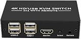 XYKJOBC 4K HD USB KVM Switcher 2 In 1 Out HDMI Type-C Share Monitor Printer view 1