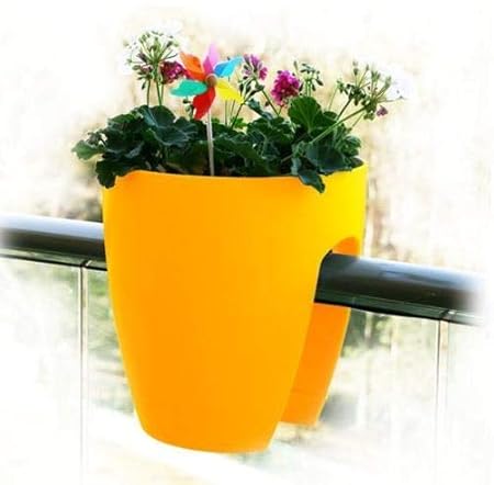 Antier Plastic Balcony Railing Planter in Multicolor 1 Pcs