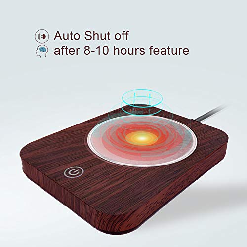 SWARK Smart Coffee Warmer for desk, Cup warmer with automatic shut off for Office Home Use, Electric Cup Beverage Plate for Candle, Water, Cocoa, Milk