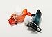 Tap Antibacterial Collapsible Water Bottle BPA Free Flat Hydration Soft Canteen (Navy 1 + Orange 1)
