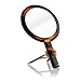 Beautifive Hand Mirror, Hand Held Mirrors with Adjustable Handle，1x/10x Magnifying Double Sided Handheld Makeup Mirror with Stand for Vanity Beauty Travel Table Shaving Bathroom Amber Color