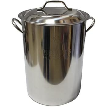 Brewer's Best Beer Brewing Boiling Pot Stainless Steel with Lid (8 gal)