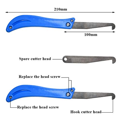 FOCCTS 12PCS Foldable Tile Joint Tool Grout Removal Scraping off Edges Caulking Tool Kit, 2 Grout Saw and 10 Grout Saw Knife for Bathroom, Bedroom, Tiles Gap
