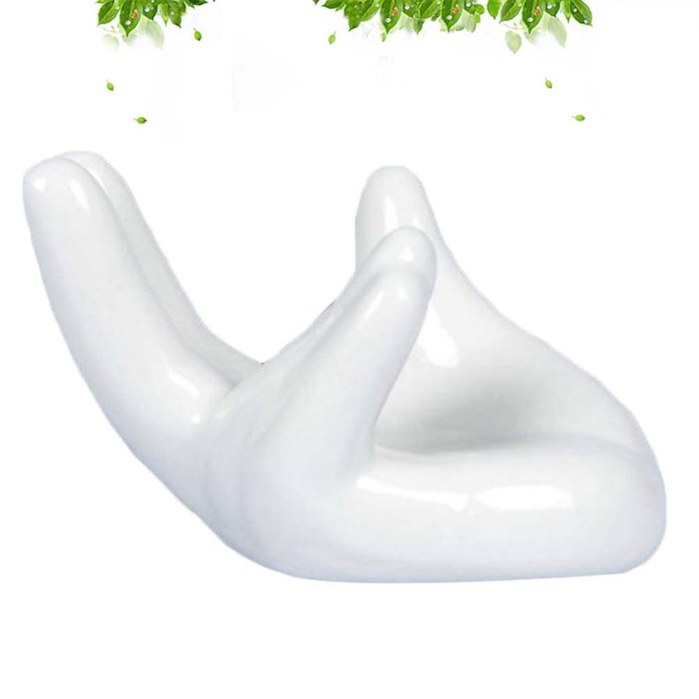 BESPORTBLE Ocarina Holder, Ceramic Ocarina Hand Holder, Display Accessories, Finger Palm Tea Filter for Home Decoration