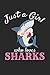 Just A Girl Who Loves Sharks: Blank Lined Notebook Journal by Dartan Creations, Amanda Binder