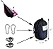 Cutequeen Double Nest Nylon Fabric Hammock with Multi Loops Tree Straps (Black/Purple)