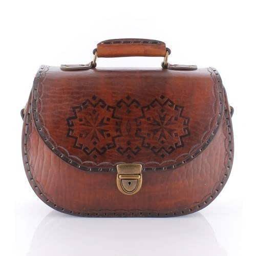 Amazon.com: Handmade Genuine Leather Messenger Handbags for Women with
