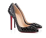 Naly Women's Classic Studded Bridal Pointed Toe Pumps Stiletto Evening Dress High heels