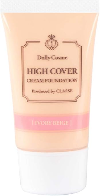Amazon クラッセ ハイカバークリームファンデーション アイボリーベージュ 日本製 カバー力抜群 男女兼用 汗や水に強い リキッドファンデ 撮影用 テカらない マット肌 コスプレ 舞台 ステージ 陶器肌 カメラ映り抜群 Dollycosme ドーリーコスメ クリーム