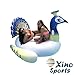 XinoSports Deluxe Inflatable Pool Float, Lounger Giant Peacock Raft with 2 Sturdy Handles, Incredible Fun for The Whole Family! Floatie for Pools, Lakes or The Beach