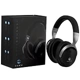 Paww WaveSound 2.1 Wireless Bluetooth Over-The-Ear Foldable Headphones/Headset with Mic, aptX Low Latency (34 ms) Super Fast Audio for TV, PC Gaming, Wired Mode (Black/Silver)