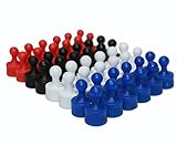 48 Assorted Color Pawn Magnetic Push Pins - Perfect for Maps, Whiteboards, Refrigerators
