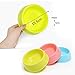 BOCHO Plastic Dog Bowls，Food Dishes & Water Bowl for Dogs, Cats or Other Small Animals - 3 Color Set