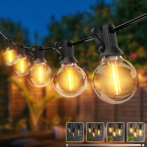 kolpop [Dimmable & Timing String Lights Outdoor, 9.7M/30FT Outdoor Lights, 10+1 LED Bulbs Waterproof String Lights Terrace Outdoor, Indoor Deco for Garden, Patio, Party