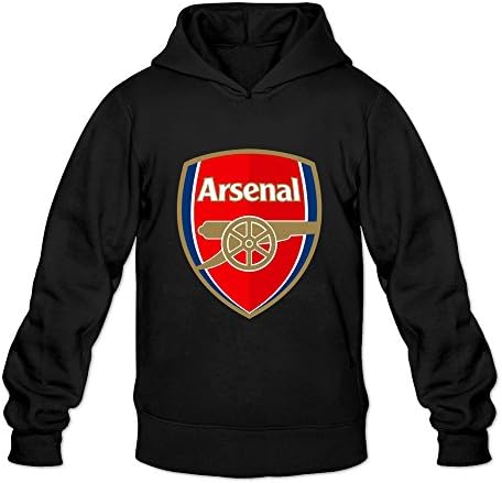 Men's Arsenal Fc Logo 100% Cotton Hoodies Sweatshirt Black Size XL Custom By Rahk