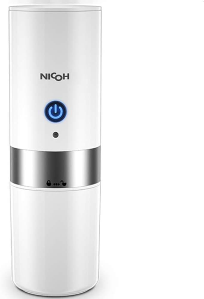 Mini Coffee Capsule Portable Coffee Machine, Battery Powered, Lightweight and Compact Car-type Coffee Maker-White