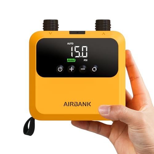 AIRBANK Mini Paddle Board Pump Pulse Pro, Small Rechargeable SUP Pump Electric Portable, Brushless Motor, MAX 20PSI, Fast Inflation Air Pump for Kayak, Inflatables, Boats, Tent, Kite Wings