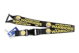 Golden State Warriors Sports Team Logo Clip Lanyard Keychain Id Holder Black