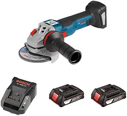 Bosch GWS 18V-10 C (2 x 2,0 Ah + AL1820CV + Carton)