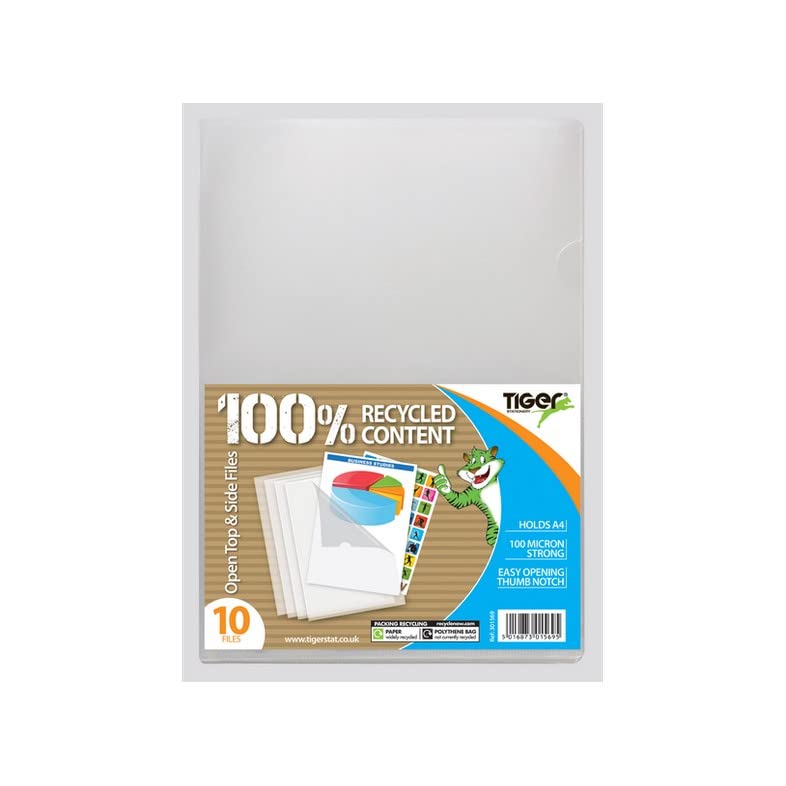 10 x A4 Clear Plastic Open Top & Side Report File Project Presentation Covers