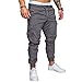 Mens Fashion Joggers Sports Pants - Cotton Cargo Pants Sweatpants Trousers Mens Long Pants Lightgrey