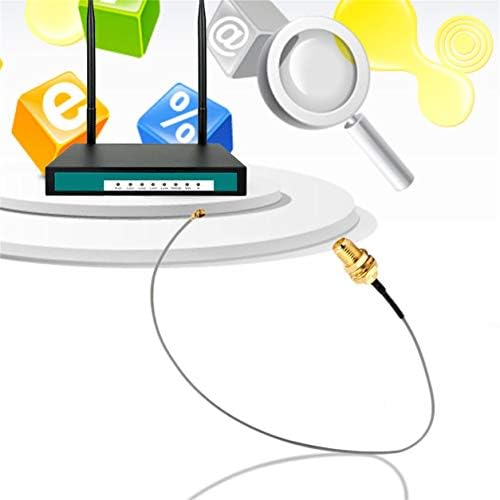 Dailyinshop Extension Cord UFL to RP SMA Connector Aerial WiFi Pigtail IPX Cable Jumper RP-SMA Female Jack IPX to SMA for PCI Wifi Card