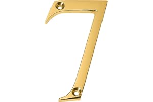 A10SHOP Clio 3-Inch House Numbers For Outside Address Signs For Houses Outdoor Wall Decor Mailbox Numbers House Address Numbers For Outside Address Sign for Mailbox Decor Door Numbers (Polished, Number 7)