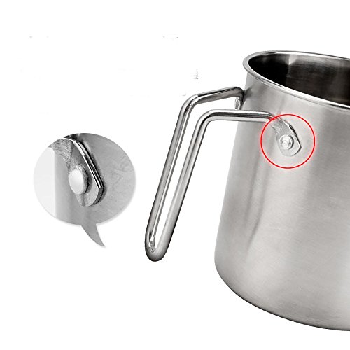 Oil Storage Grease Keeper, Grease Strainer Pot Grease Container with Mesh Strainer Jumbo Grease Can Stainless 1.7 L