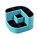 VPACK Magnet Desk Organizer - Pencil Cup Pen Holder - Office Supplies Desktop Stationery Gadgets Storage Box (Peacock Blue)