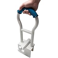 Pcp Bathtub Safety Rail with Sure-Grip, White/Blue, 19 inch