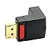 CY 90 Degree Down Angled DisplayPort Male to Female Extension Adapter Black